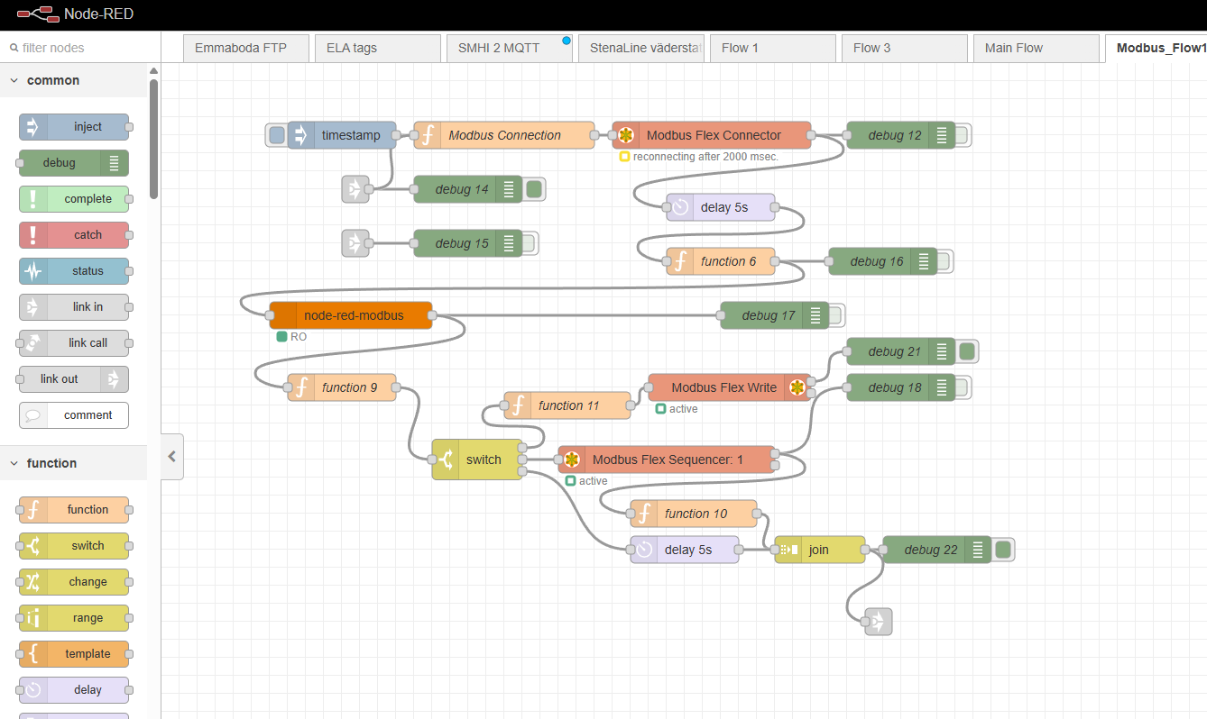 NodeRED och snesor-onlines API