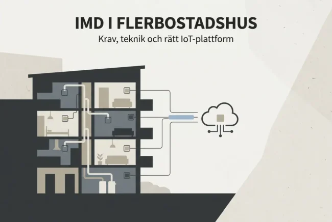 IMD i flerbostadshus: Krav, teknik och rätt IoT-plattform – iot-sensorer Guide Professional header image for educational tutorial: IMD i flerbostadshus: Krav, teknik och rätt IoT-plattform