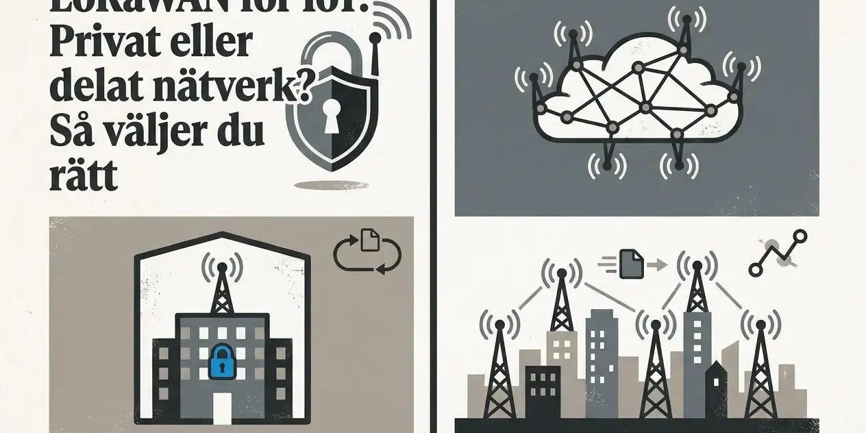 LoRaWAN för IoT: Privat eller delat nätverk? Så – iot nätverk Guide Professional header image for comparison analysis: LoRaWAN för IoT: Privat eller delat nätverk? Så väljer du...