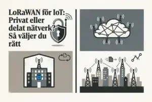 Professional header image for comparison analysis: LoRaWAN för IoT: Privat eller delat nätverk? Så väljer du...