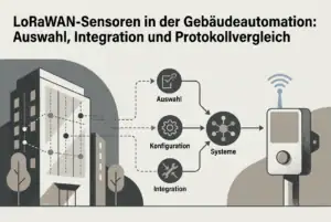 Professional header image for comparison analysis: LoRaWAN-Sensoren in der Gebäudeautomation: Auswahl, Integ...